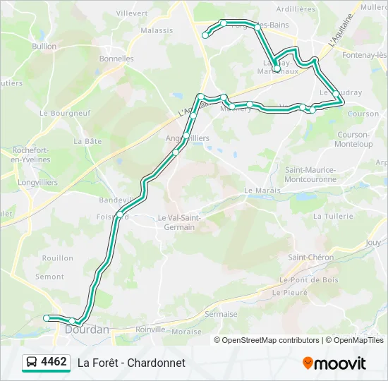 Plan de la ligne 4462 de bus