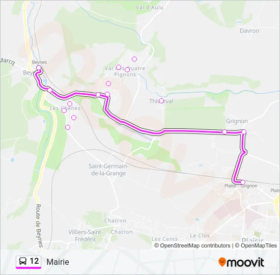 12 Bus Line Map