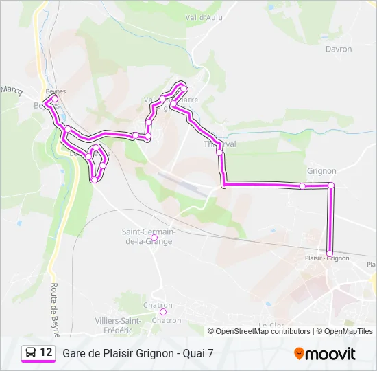 12 Bus Line Map