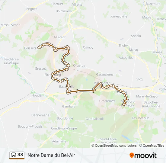 38 Bus Line Map