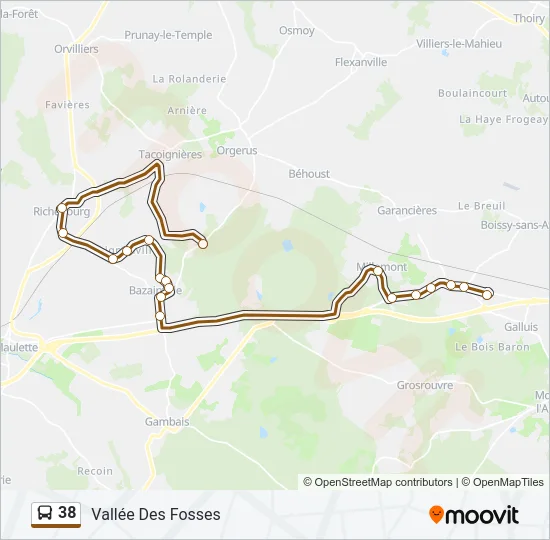 38 Bus Line Map