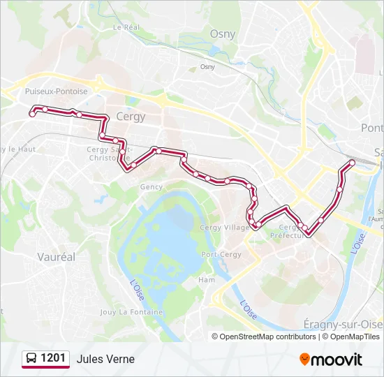 1201 Bus Line Map