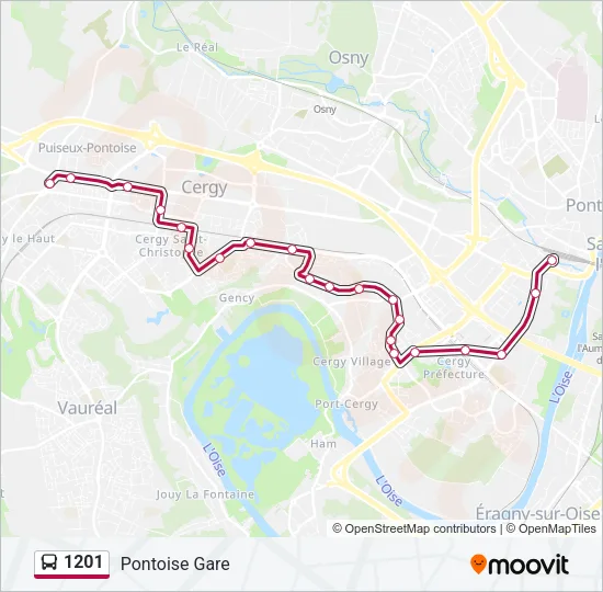 1201 Bus Line Map