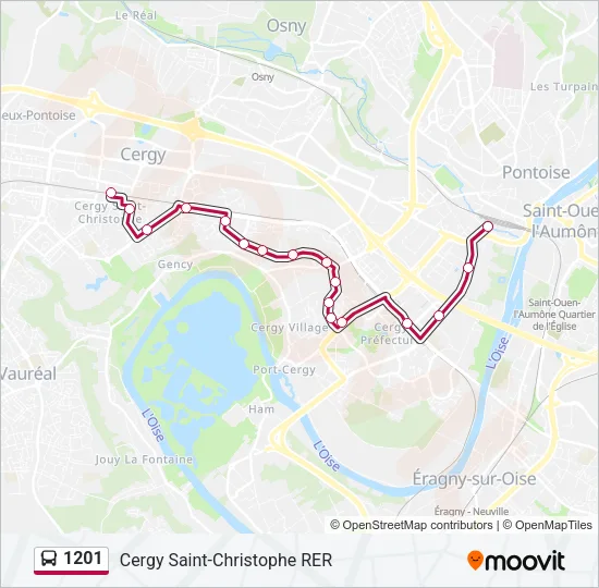 1201 Bus Line Map
