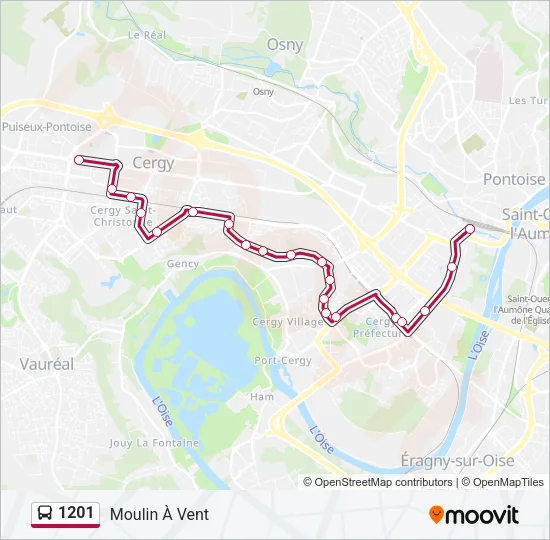1201 Bus Line Map