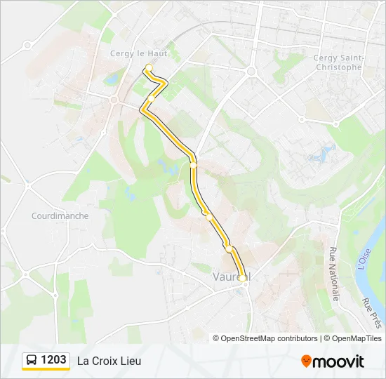 1203 Bus Line Map