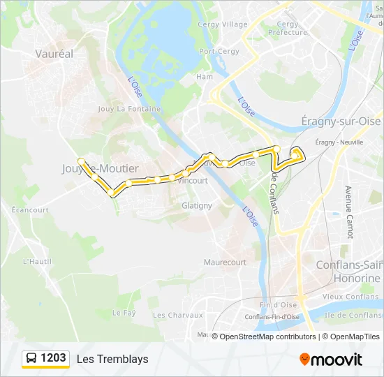 1203 Bus Line Map