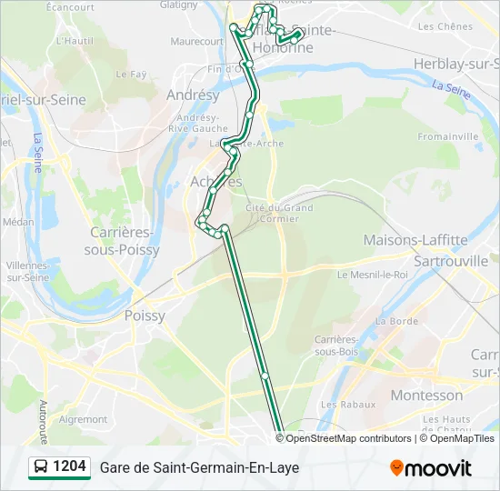 1204 Bus Line Map