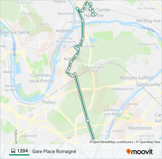 1204 Bus Line Map