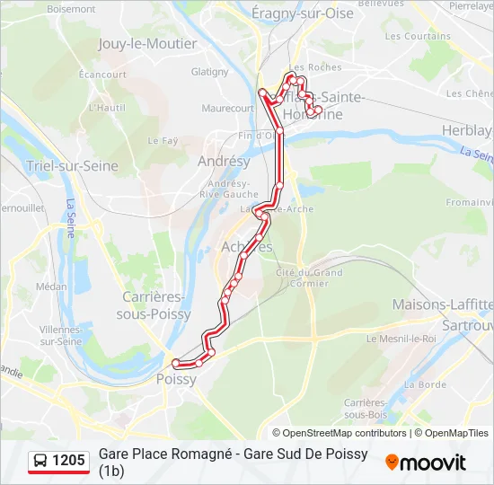1205 Bus Line Map