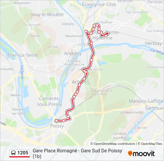 1205 Bus Line Map