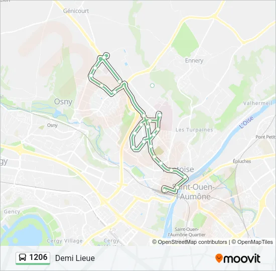 1206 Bus Line Map