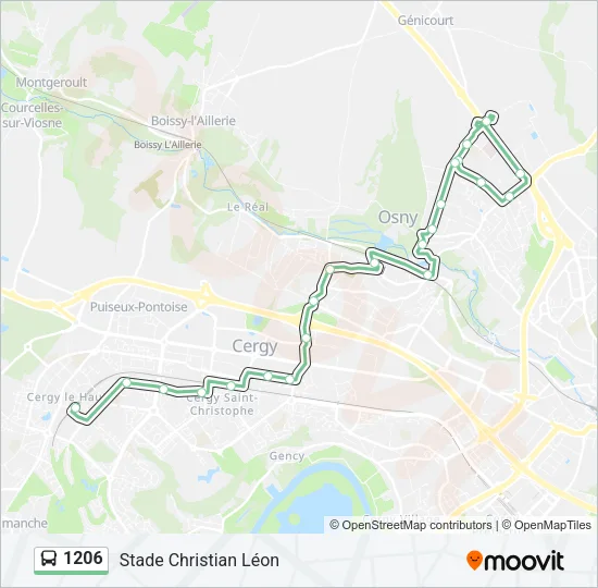1206 Bus Line Map