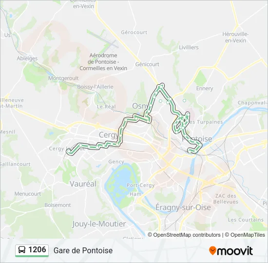 1206 Bus Line Map