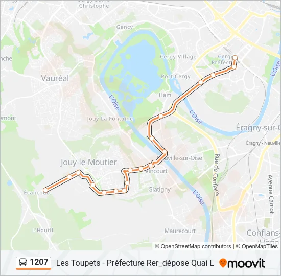 1207 Bus Line Map
