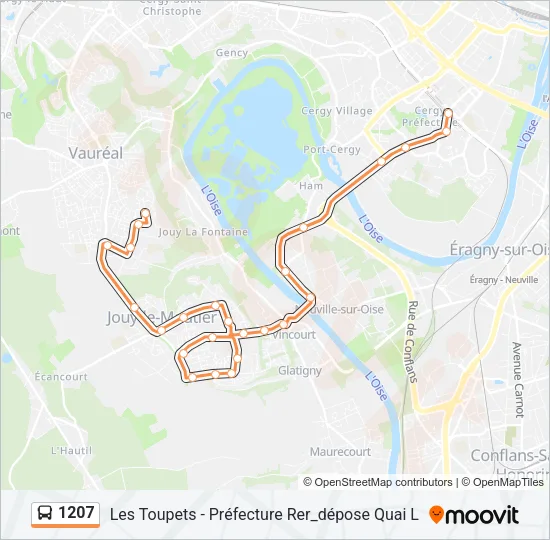1207 Bus Line Map