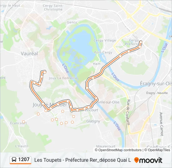 1207 Bus Line Map