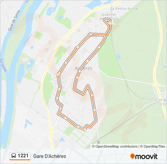 1221 Bus Line Map