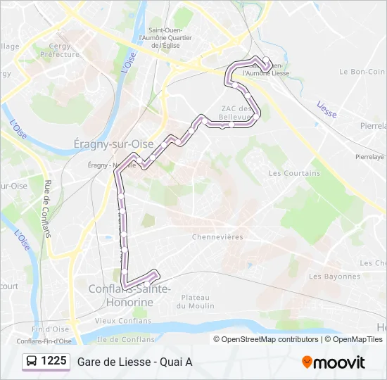 1225 Bus Line Map