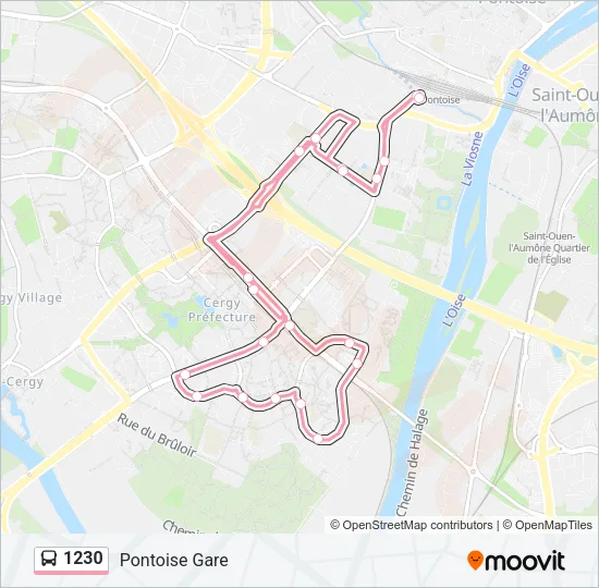 1230 Bus Line Map