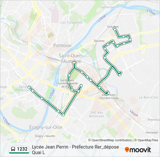 1232 Bus Line Map