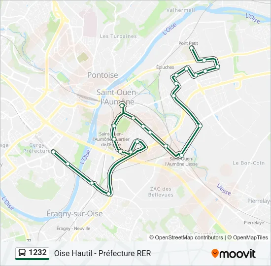 1232 Bus Line Map