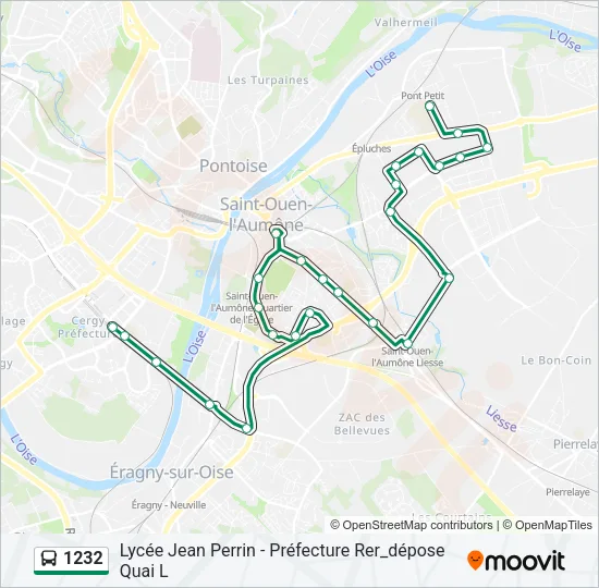 1232 Bus Line Map