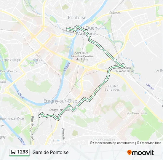 1233 Bus Line Map