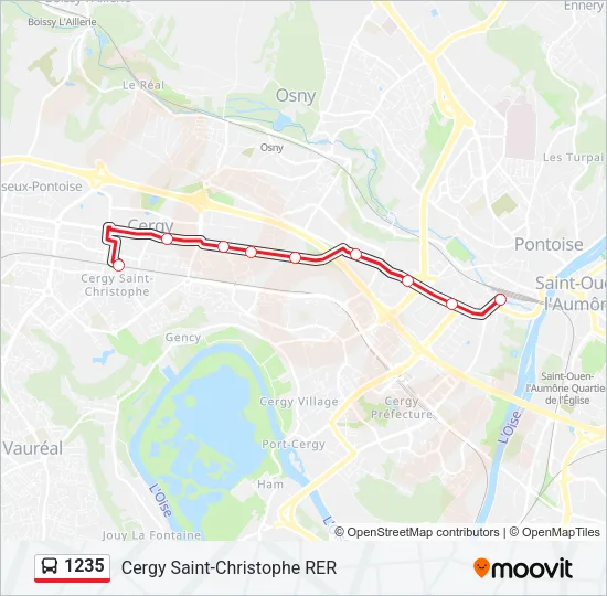 1235 Bus Line Map