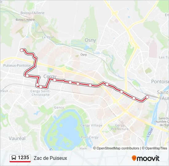 1235 Bus Line Map