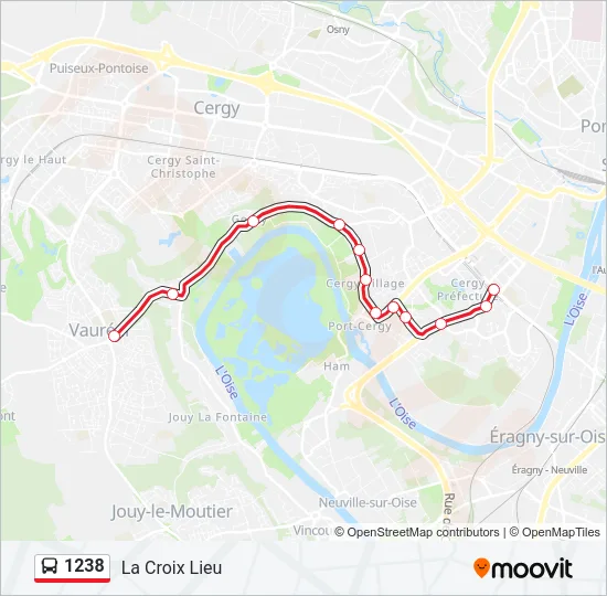 1238 Bus Line Map