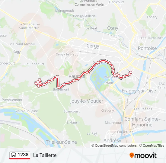1238 Bus Line Map