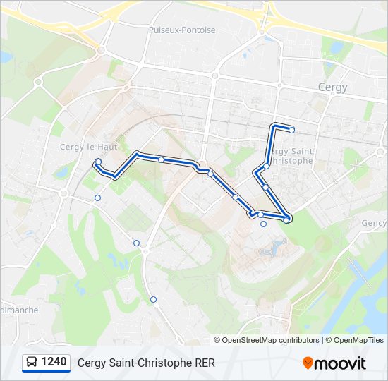 1240 Route: Schedules, Stops & Maps - Cergy Saint-Christophe RER (Updated)