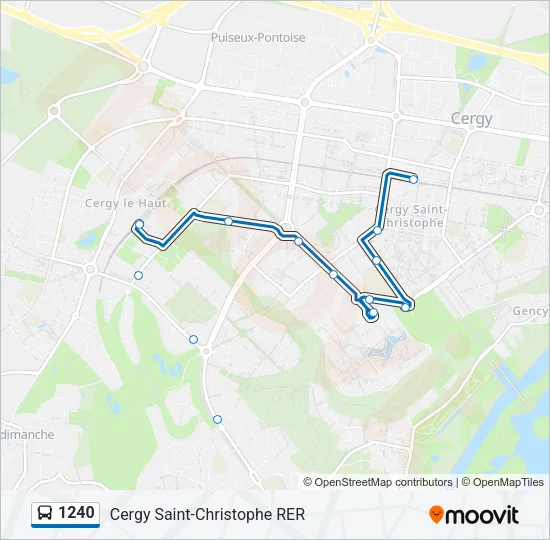1240 Bus Line Map