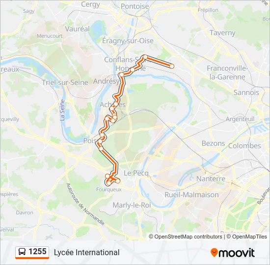 1255 Bus Line Map