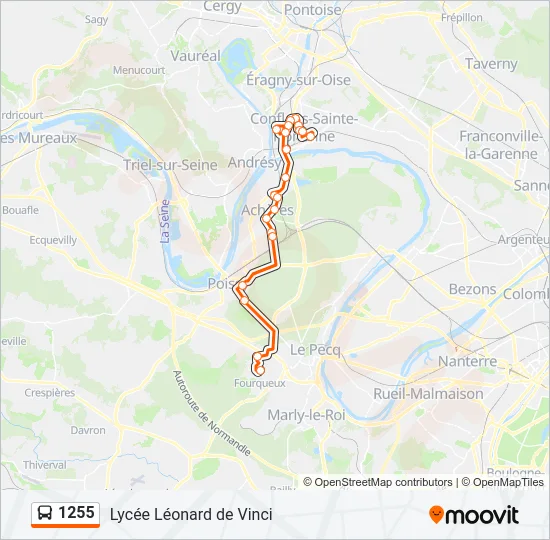 1255 Bus Line Map