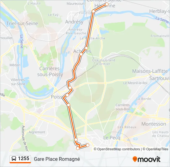 1255 Bus Line Map