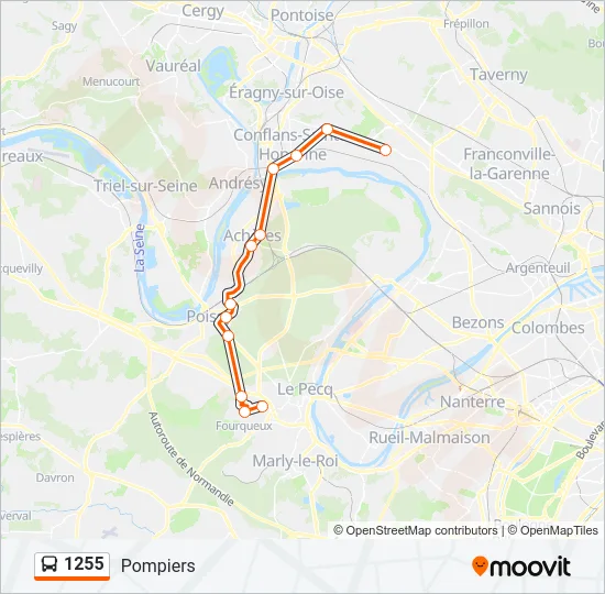 1255 Bus Line Map