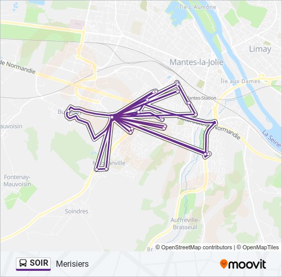 SOIR Bus Line Map