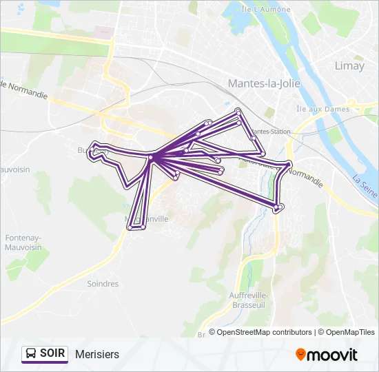 SOIR Bus Line Map
