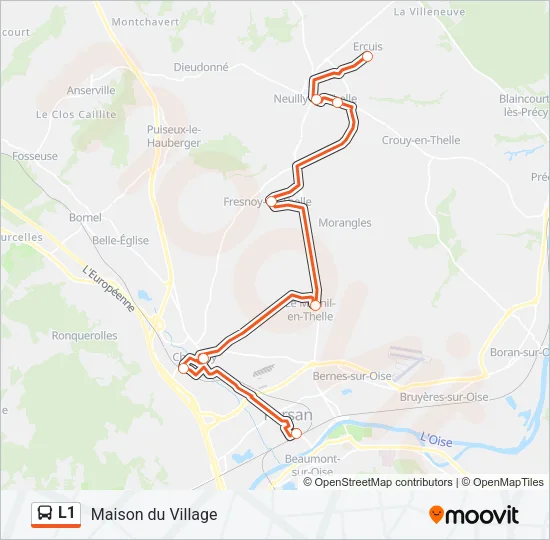 L1 Bus Line Map
