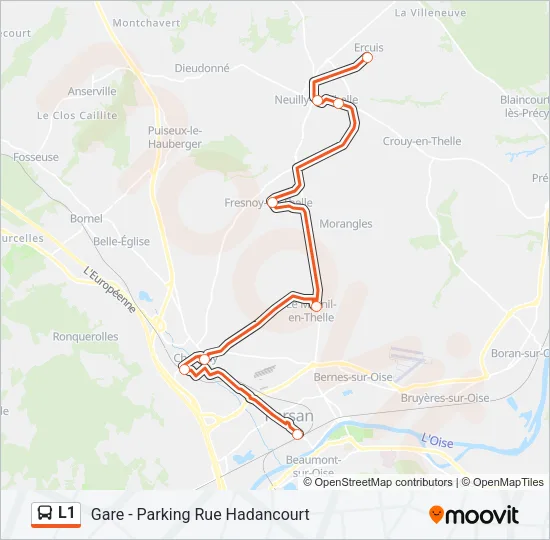 L1 Bus Line Map