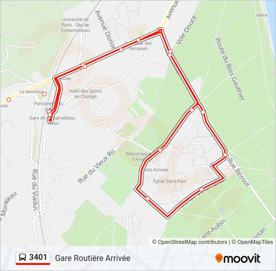 3401 bus Line Map