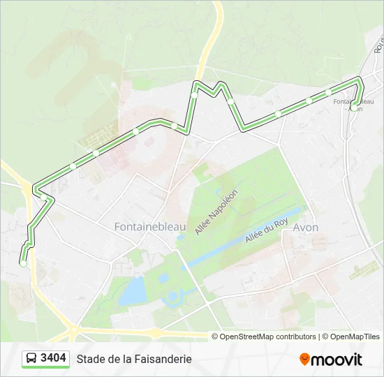 Linea 3404 3404 Route: Schedules, Stops & Maps - Stade de la Faisanderie (Updated)
