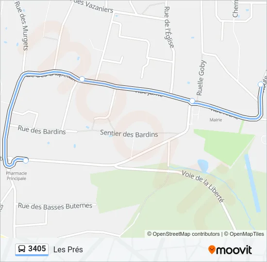 3405 Bus Line Map