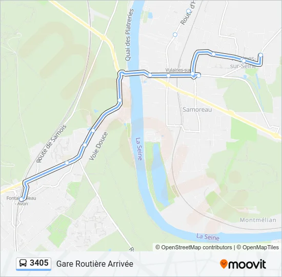 3405 Bus Line Map