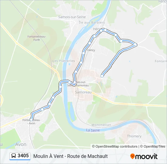 3405 Bus Line Map