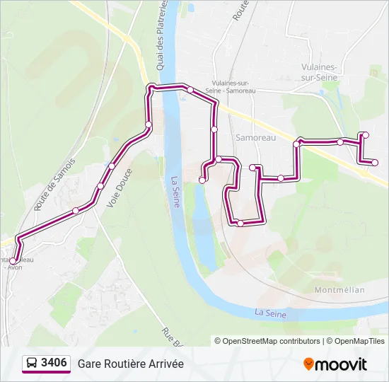 3406 Bus Line Map
