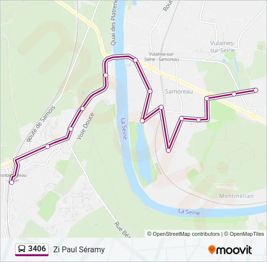 3406 Bus Line Map