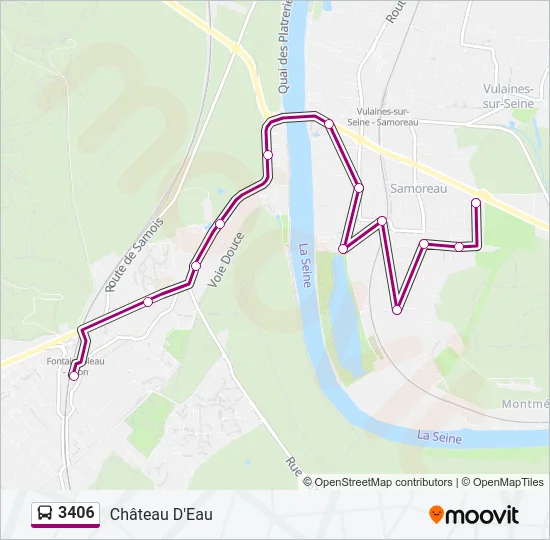 3406 Bus Line Map